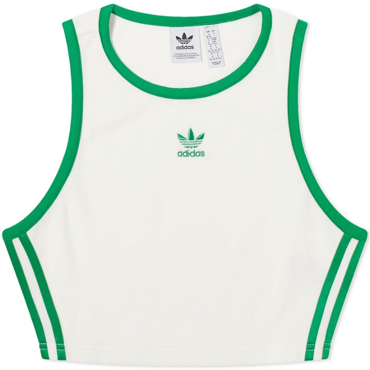 Photo: Adidas Women's Terry Cropped Tank Top in Off White