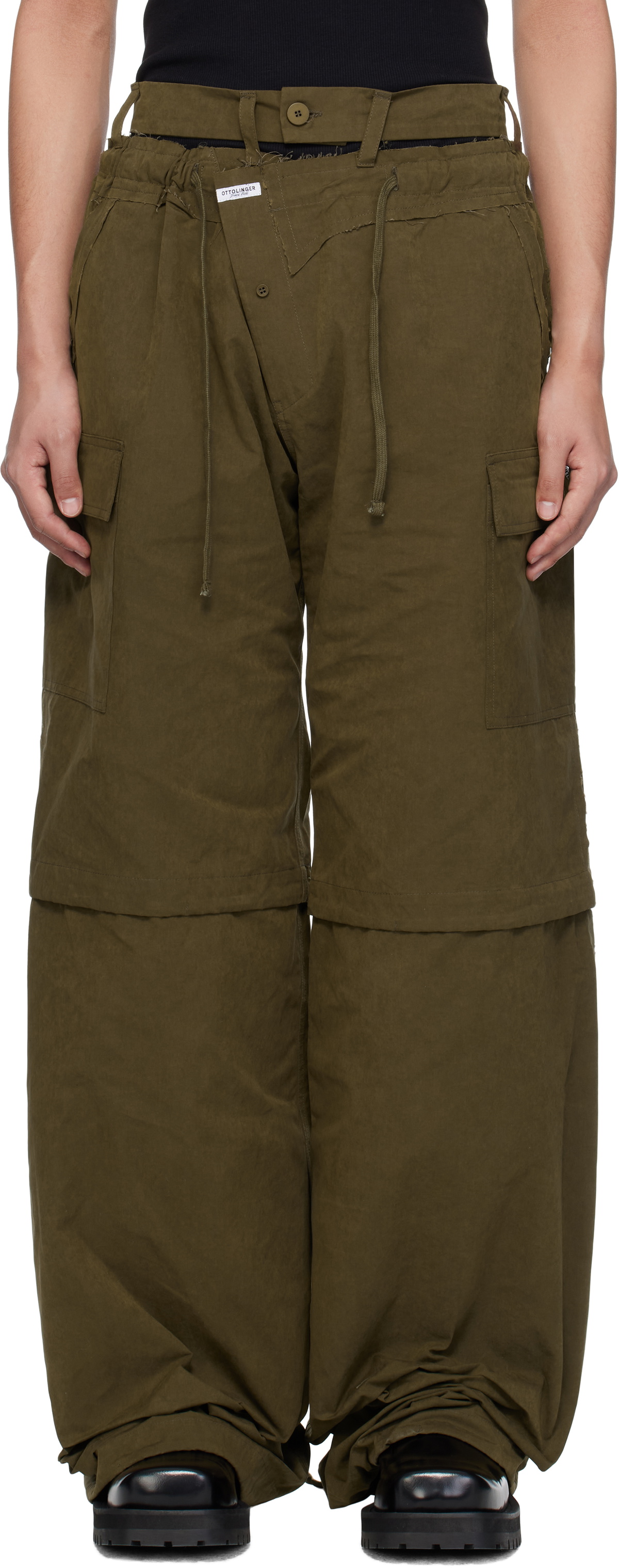 Ottolinger Khaki Baggy Cargo Pants