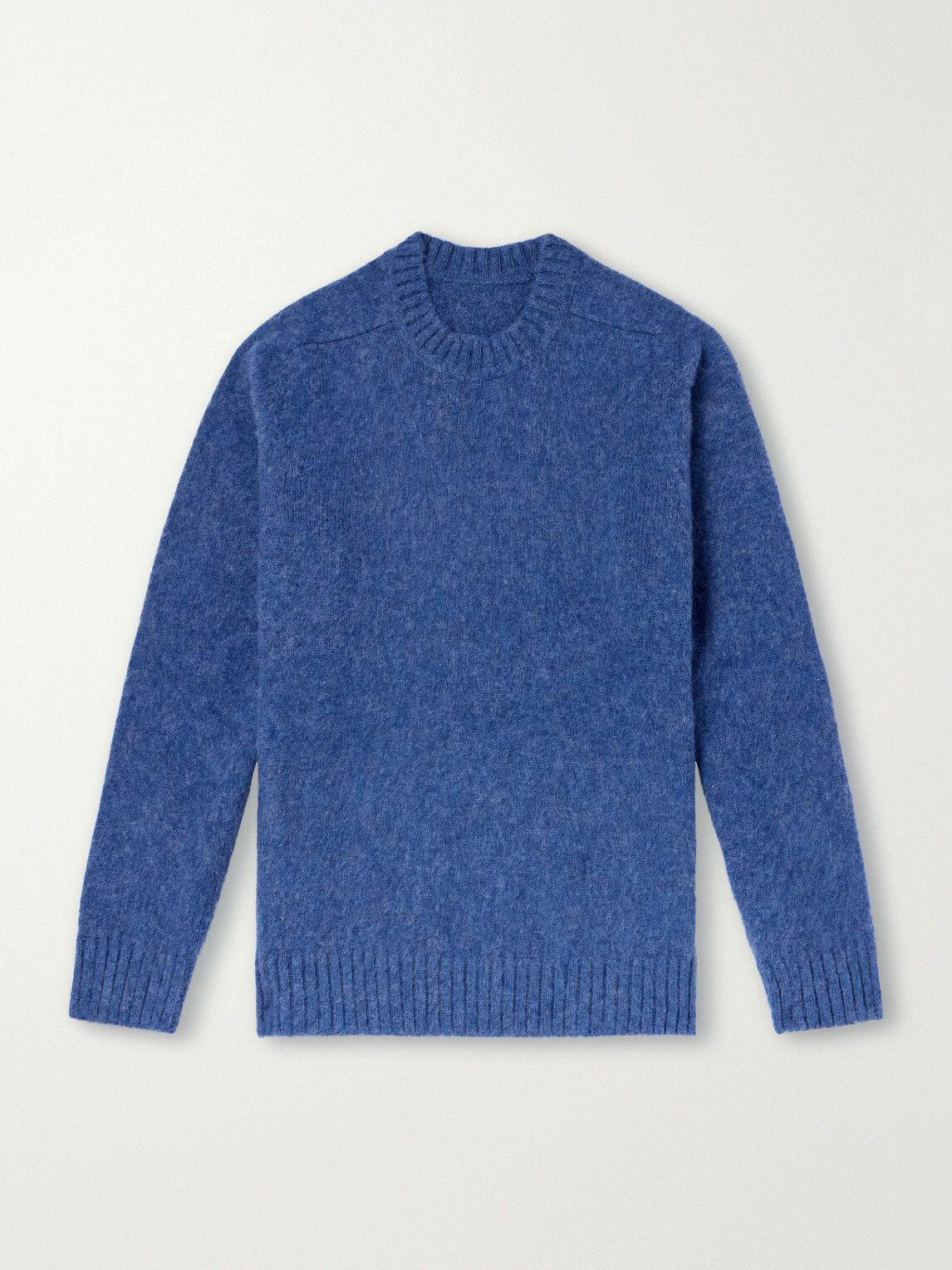 Anderson & Sheppard - Geelong Brushed-Wool Sweater - Blue