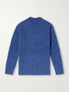 Anderson & Sheppard - Geelong Brushed-Wool Sweater - Blue
