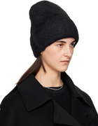 TOTEME Black Alpaca Knit Beanie