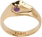 FARIS SSENSE Exclusive Gold Amethyst Ring