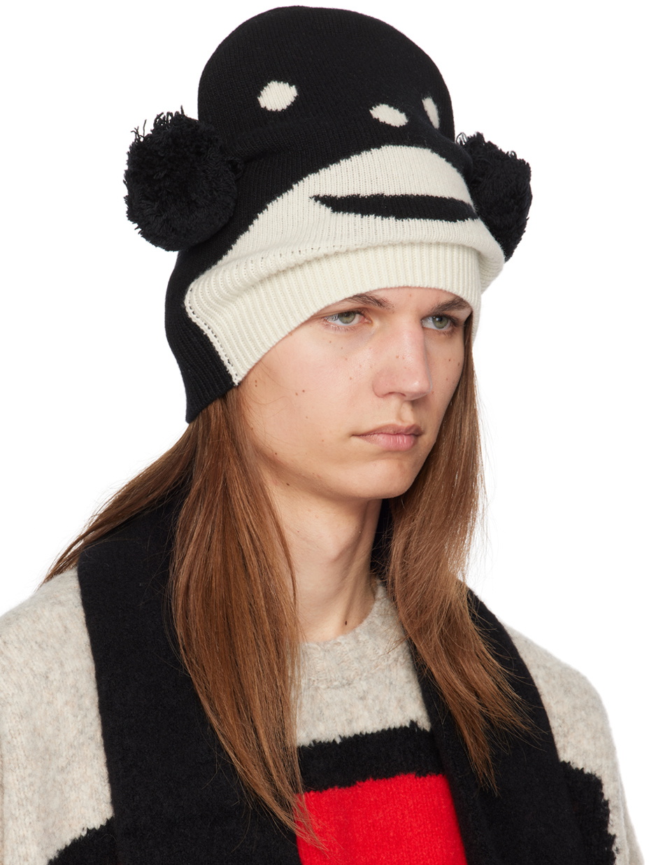 Walter Van Beirendonck Black & Off-White 9015 Walter Beanie Walter