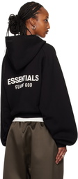 Fear of God ESSENTIALS Black Fleece Cropped Hoodie