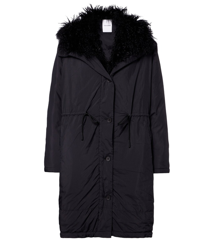 Photo: Yves Salomon Hooded shearling-trimmed down coat