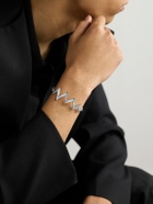 KOLOURS JEWELRY - Zig Zag White Gold Diamond Bracelet - Silver