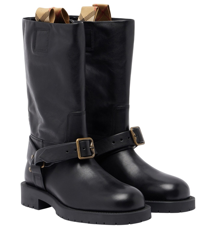Photo: Burberry Soft Saddle leather mid-calf boots