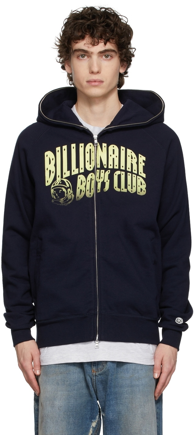 Billionaire Boys Club Navy Arch Logo Full Zip Hoodie Billionaire