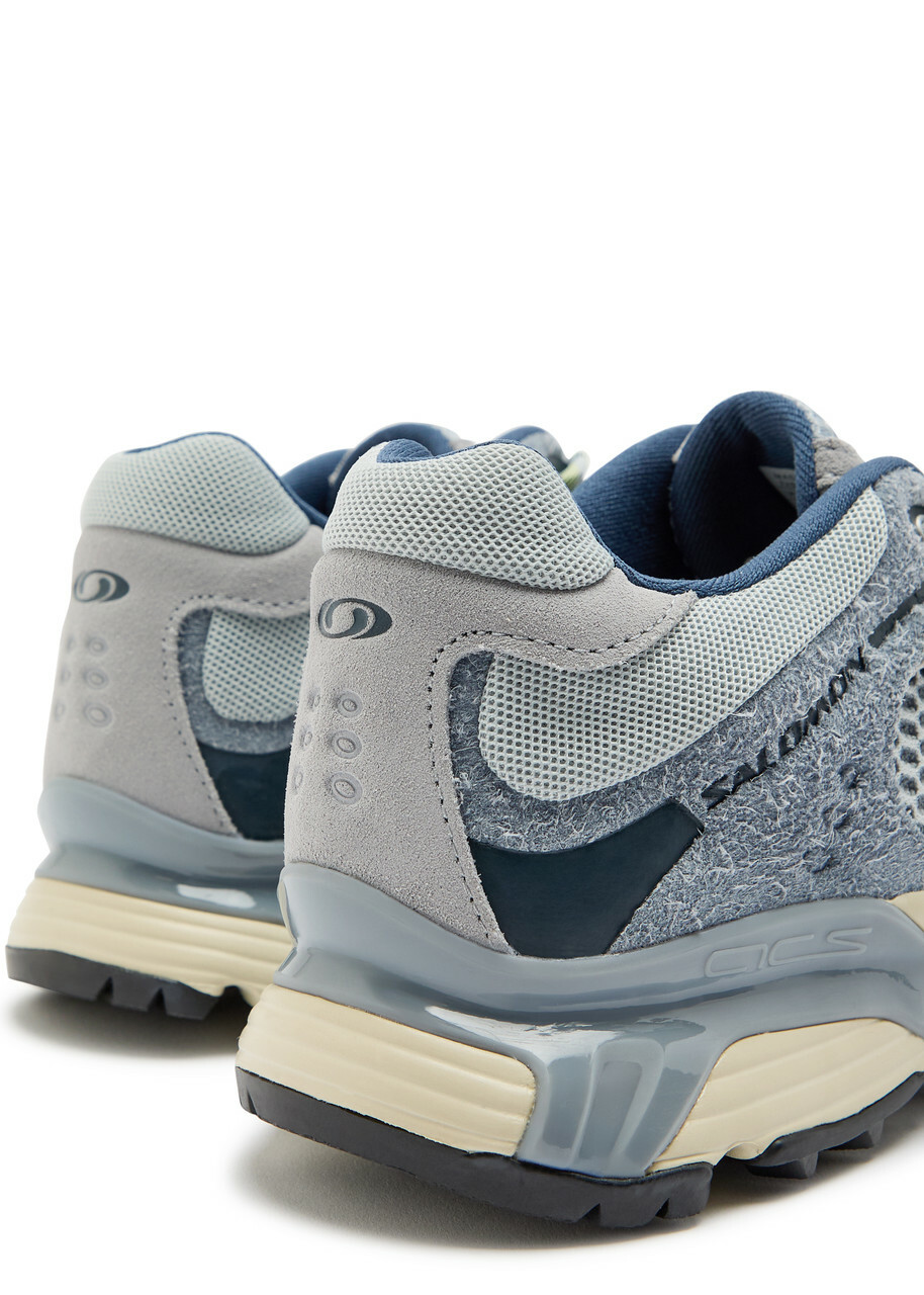 Salomon Xt-whisper Embroidery Panelled Mesh-knit Sneakers Blue