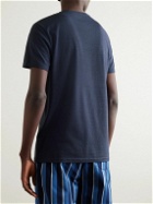 Derek Rose - Ramsay 1 Stretch-Cotton and TENCEL™ Lyocell-Blend Piqué T-Shirt - Blue