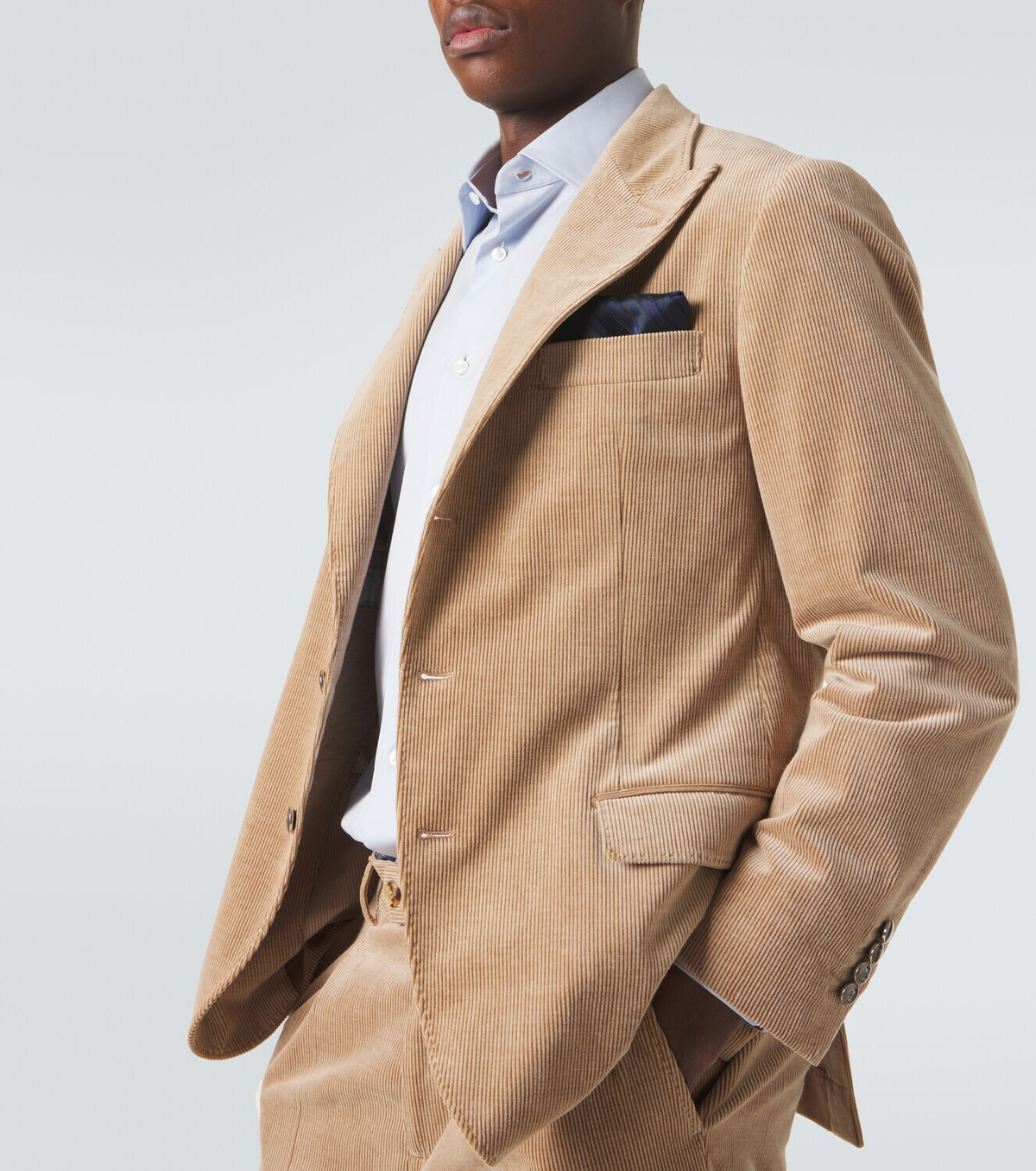 Brunello Cucinelli Striped silk pocket square