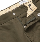 NN07 - Theo Tapered Cotton-Blend Twill Chinos - Green