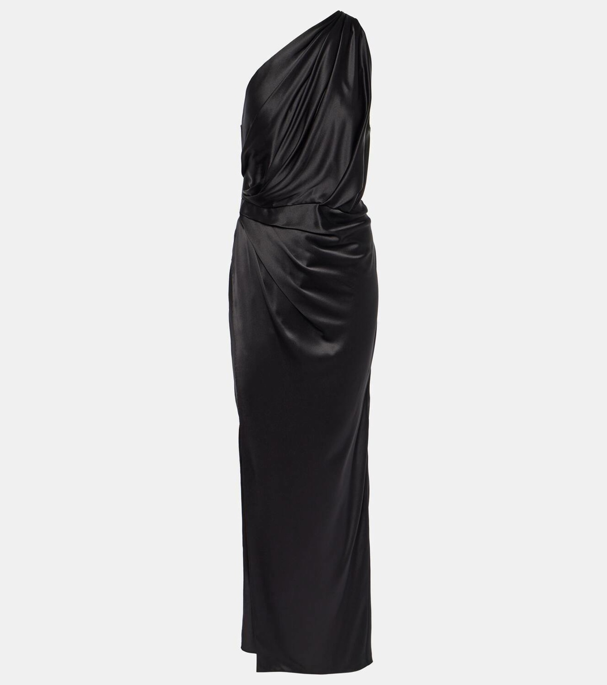 Silk satin gown in black - The Sei