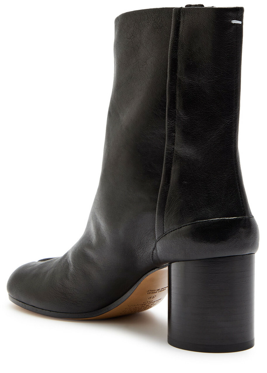 Maison Margiela Tabi 60 Leather Ankle Boots Black