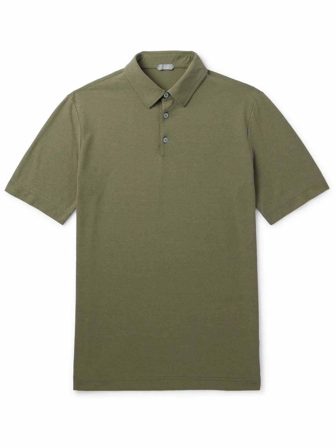 Photo: Incotex - Slim-Fit IceCotton-Jersey Polo Shirt - Green