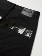 TAKAHIROMIYASHITA TheSoloist. - Distressed Gloss-Trimmed Denim Jeans - Black