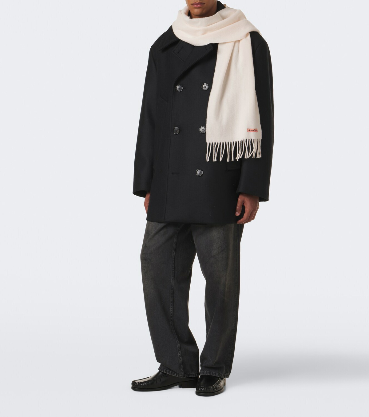 Acne Studios Fringed wool scarf