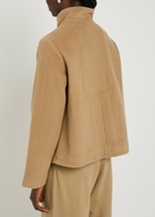 Eileen Fisher Chevron Wool Jacket Beige
