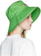 Pushbutton SSENSE Exclusive Green Logo Bucket Hat