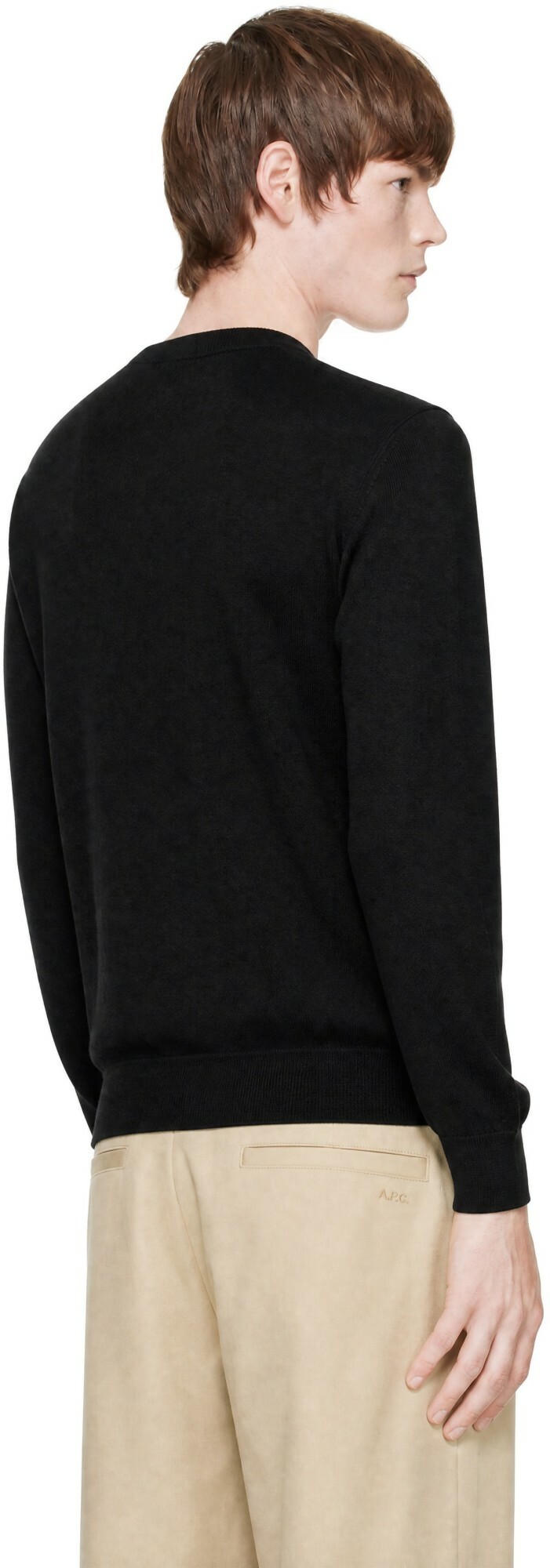 A.P.C. Black Matt Logo Sweater