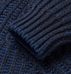 Altea - Mélange Cable-Knit Virgin Wool Sweater - Men - Blue