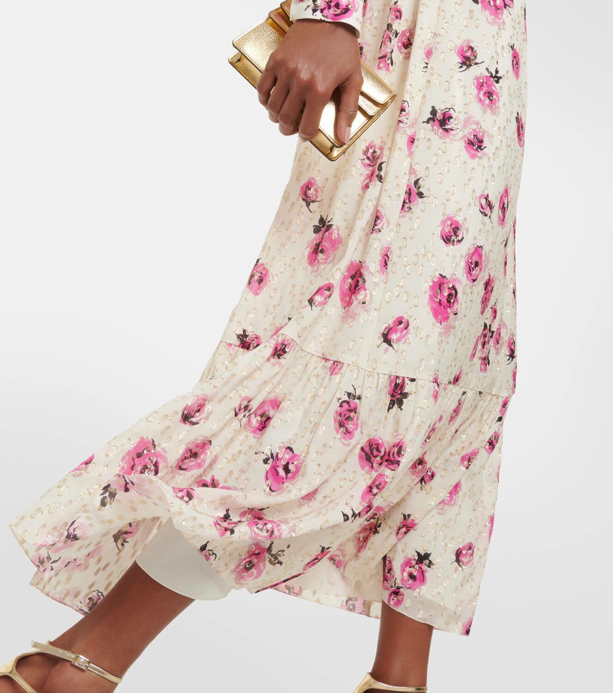 chinese dress ladies FLORAL PRINT HALTER NECK TIE OPEN BACK MAXI DRESS (ROYAL BLUE)