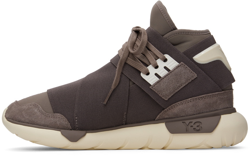 Y-3 Taupe Qasa High Sneakers Y-3
