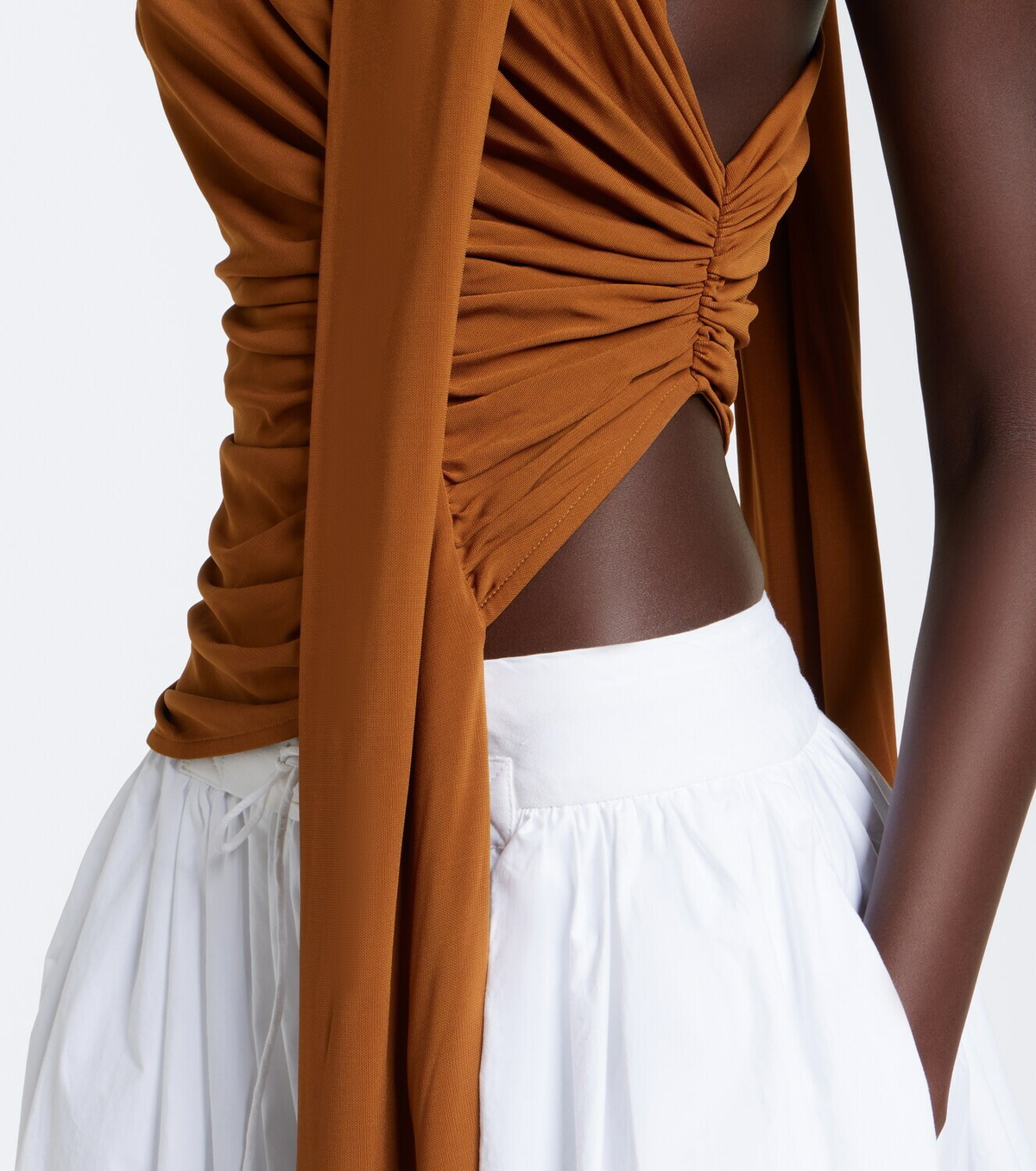 Christopher Esber Vienna draped scarf-detail jersey top