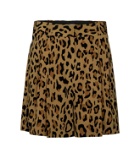 Blazé Milano Fell leopard-print silk shorts