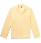 TEKLA - Convertible-Collar Organic Cotton-Flannel Pyjama Shirt - Yellow