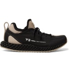 Y-3 - Runner 4D IO Suede and Neoprene-Trimmed Ripstop and Primeknit Sneakers - Black