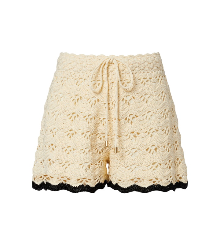 Photo: Zimmermann Aster crochet cotton shorts