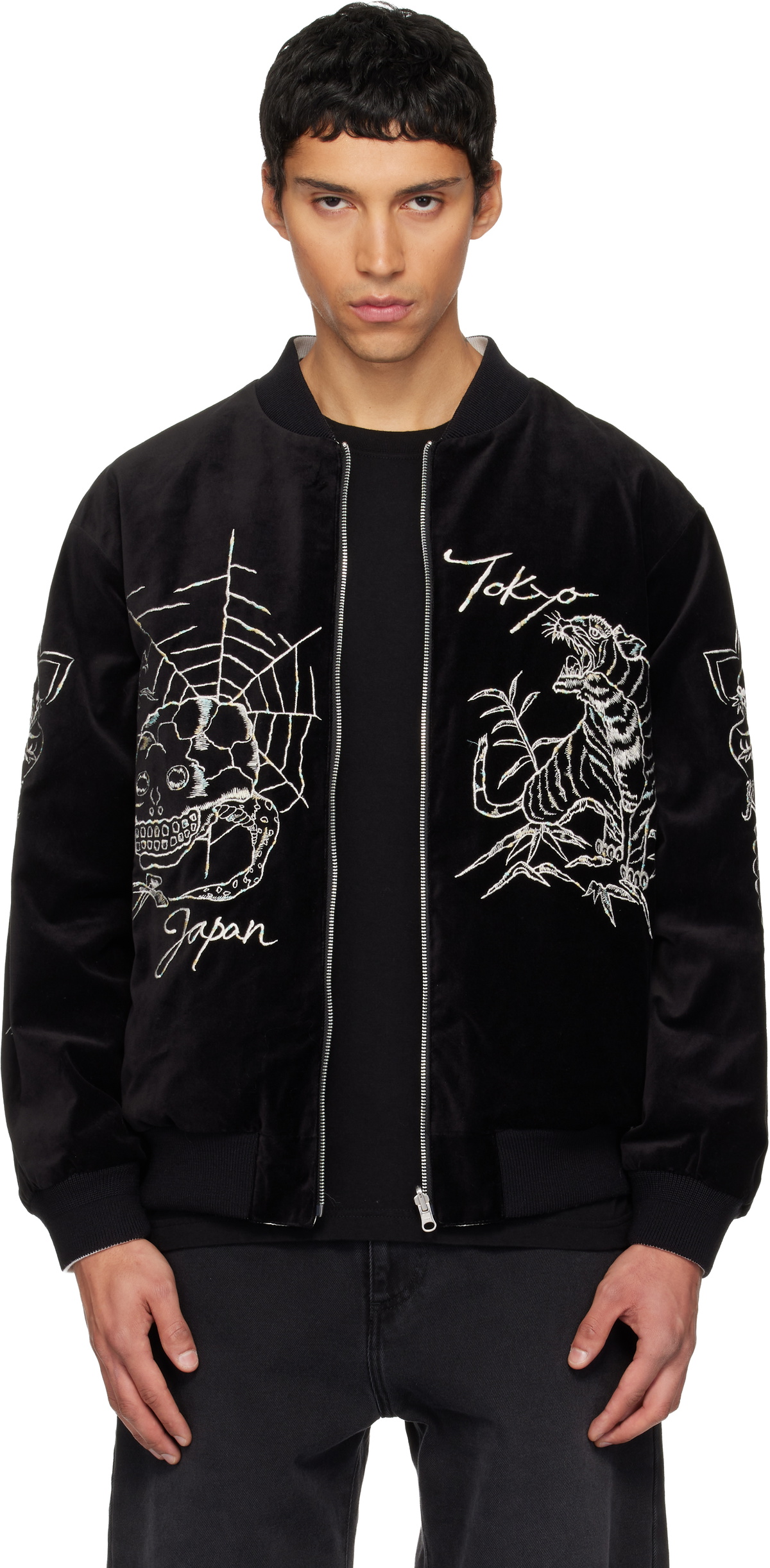 Neighborhood Men's x Lordz of Brooklyn Stadium Jacket in Black