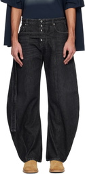 Jean Paul Gaultier Black 'The Denim Strap' Jeans