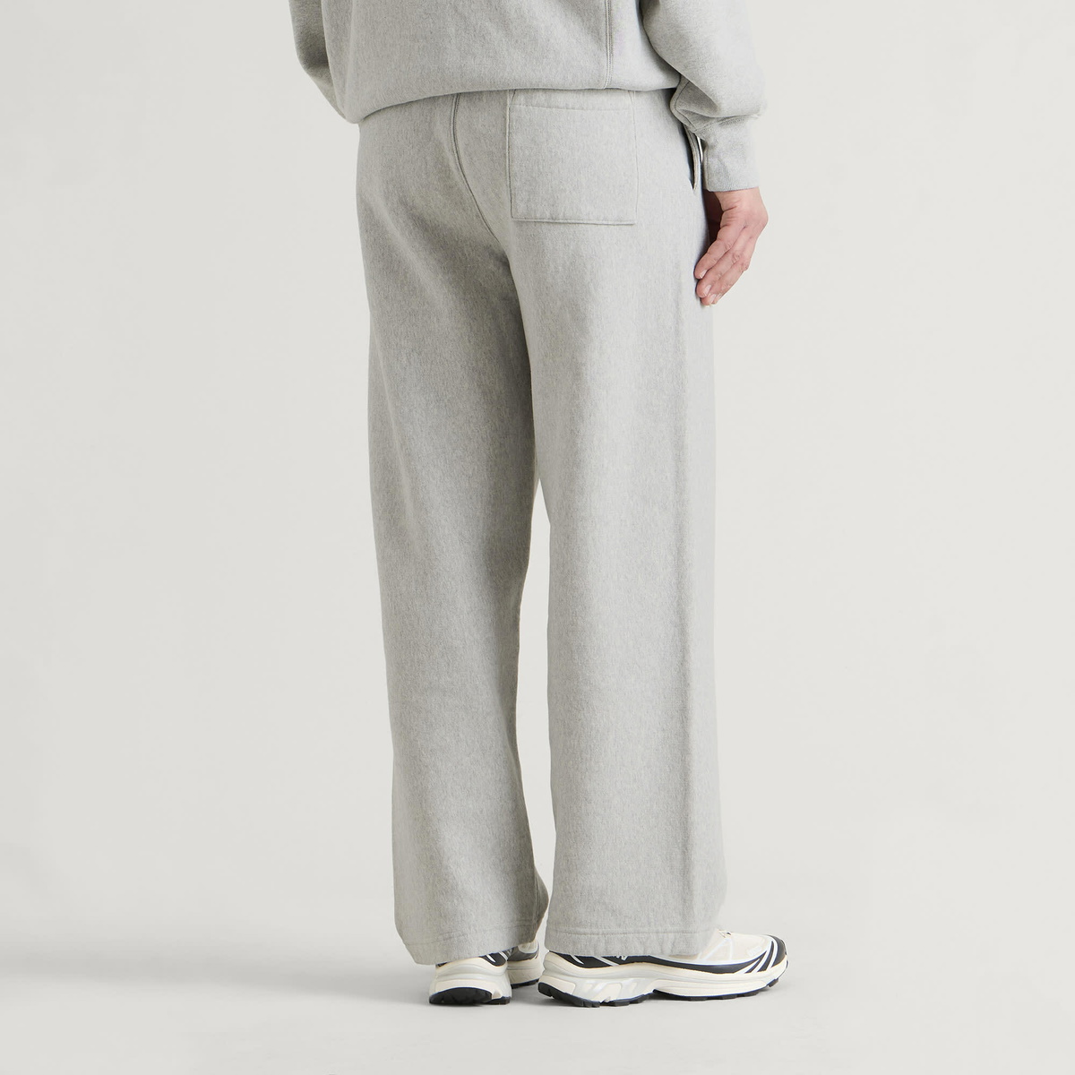 Champion Men's Reverse Weave Wide Leg Sweat Pants in Grey Marl