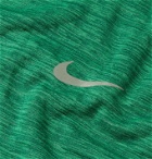 Nike Running - Sphere Logo-Print Mélange Dri-FIT Top - Green
