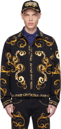 Versace Jeans Couture Black Chromo Couture Denim Jacket