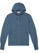 Officine Générale - Merino Wool Zip-Up Hoodie - Blue