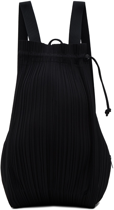 Photo: Pleats Please Issey Miyake Black Pleats Backpack