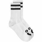 Polar Skate Co. Men's Happy Sad Sock in White