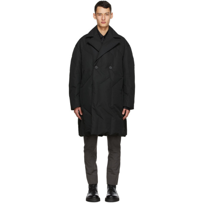 Cornerstone Black Down Quilted Coat