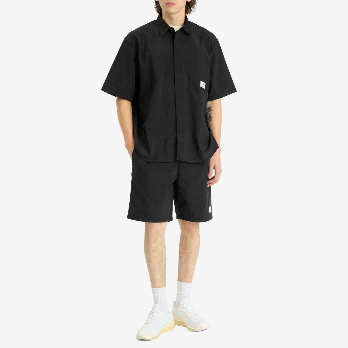 Uniform Experiment Men's Crystal Nylon Ventilation Shirt in Black