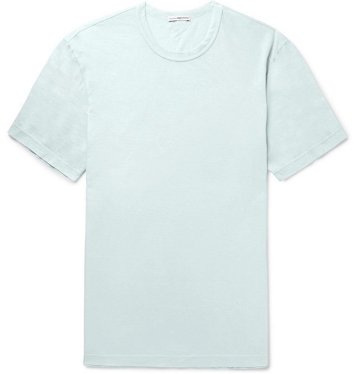 Photo: James Perse - Slim-Fit Cotton-Jersey T-Shirt - Light blue