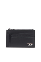 Diesel Leather card holder with zip pocket - Card cases Mens in Black