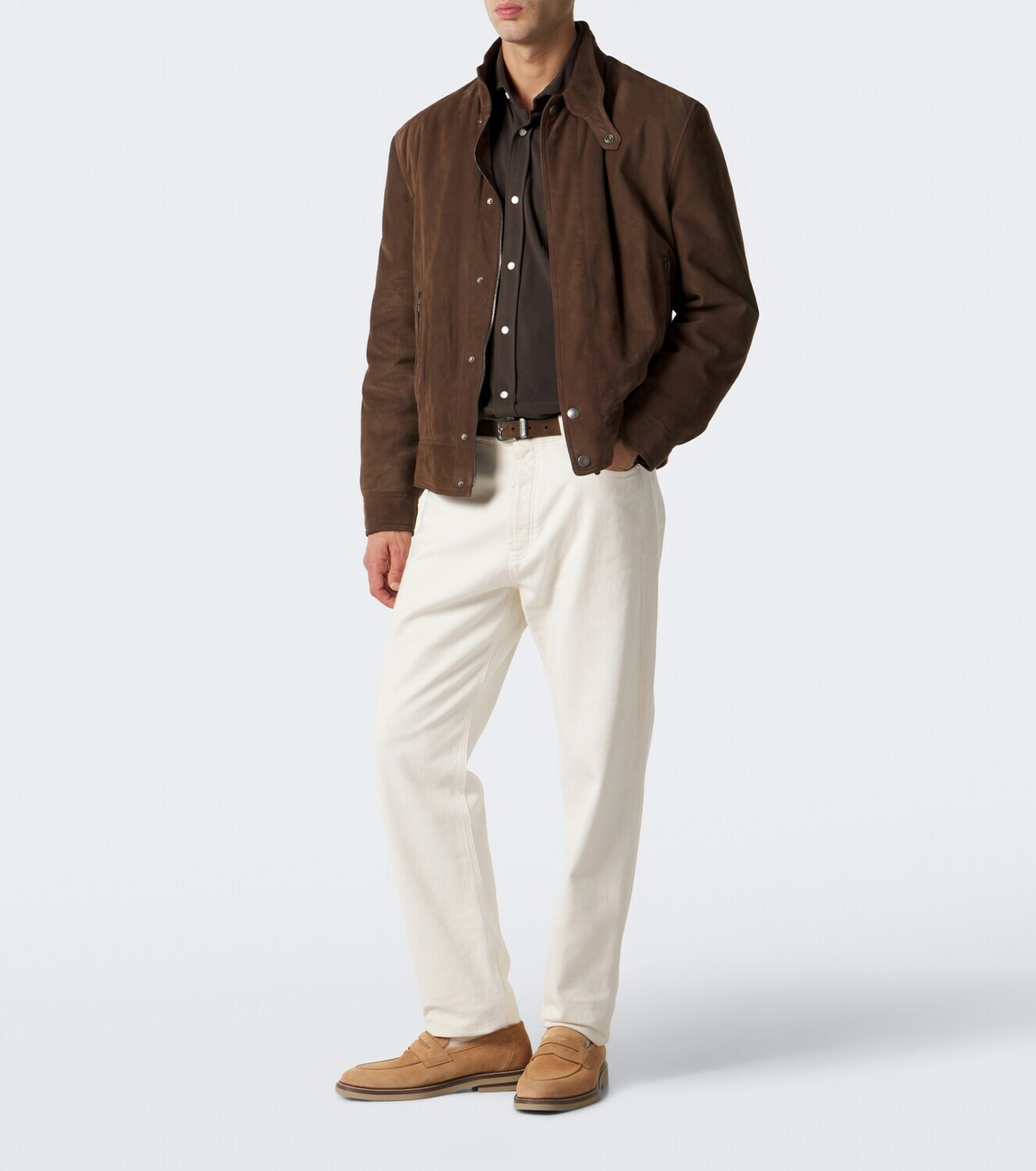 Brunello Cucinelli Suede penny loafers