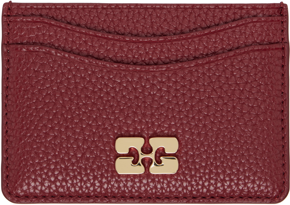 GANNI Red Bou Card Holder