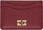 GANNI Red Bou Card Holder