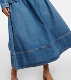 Ulla Johnson Astrid denim midi skirt