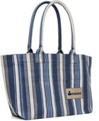 Isabel Marant Navy & White Yenky Zipped Tote