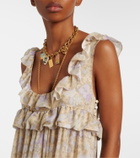 Chloé Floral ruffled silk charmeuse maxi dress